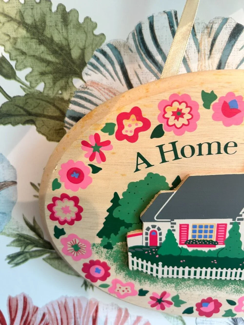 Vintage Cottagecore home sign, wooden wall plaque, grandmas cottage welcome